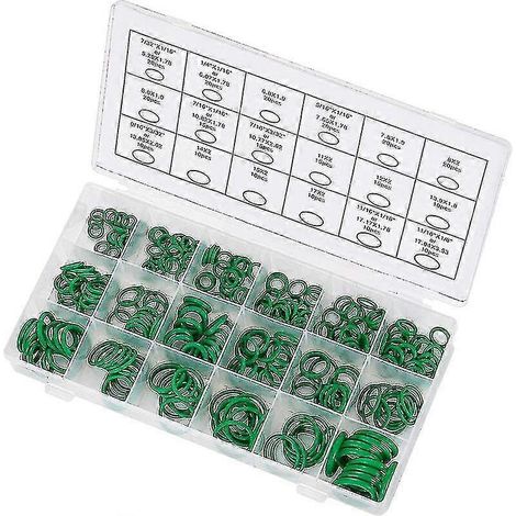 Kit de 270 joints toriques de 18 tailles pour la réparation de systèmes hydrauliques de climatisation. Assure une étanchéité optimale des raccords de tuyaux pour portes, fenêtres, appareils électromén (1/4)