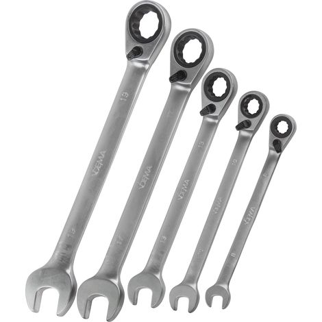 Maul-Ringratschenschlüssel umschaltbar Set 5tlg. (1/3)