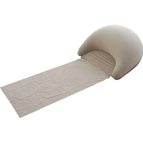 (Gris) Tapis de plage gonflable pliable pour le camping en plein air, léger et portable, facile à utiliser, parfait pour les fêtes sur la plage. (1/4)