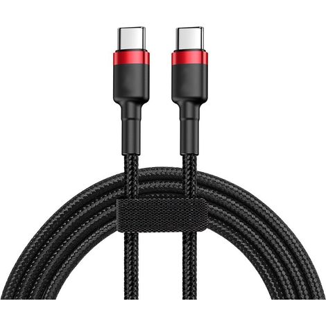 Baseus Cafule USB-C to USB-C Cable, QC 3.0, PD, 3A, 2m - Black