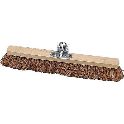 Balai d'atelier fibre coco monture bois, largeur 80 cm
