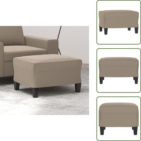 The Living Store Fußhocker Taupe 60x50x41 cm Mikrofasergewebe - Mikrofaser (1/5)