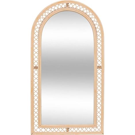 Espejo de arco Anahi ratán marrón 87x47cm - Atmosphera créateur d'intérieur