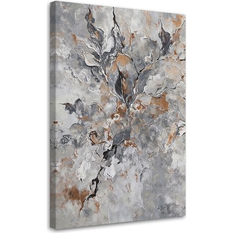 Tableau déco Botanique abstraite Or gris 40x60 (1/5)