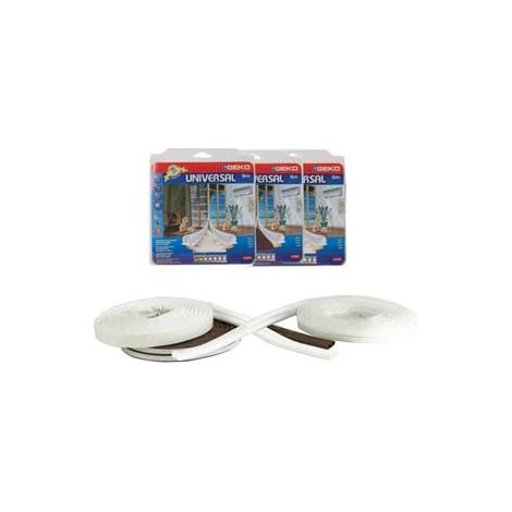 PARAFREDDO IN SILICONE PROFILO TUBOLARE- - mm.9h. spess.da mm.1 a 7 rotolo mt.6 bianco - 3 pezzi GEKO