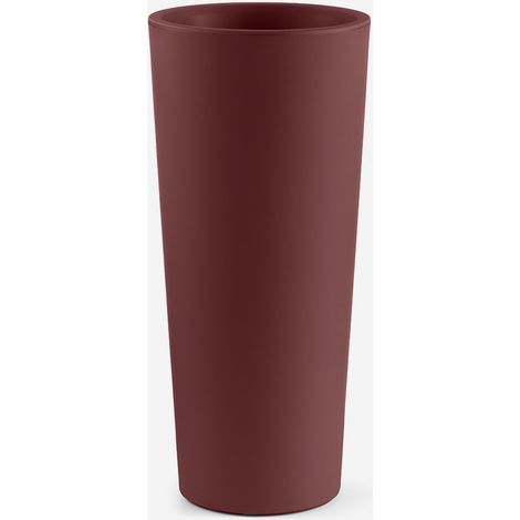 Vaso rotondo da giardino in polietilene alto design outdoor Gaia 100 - Rosso (1/4)