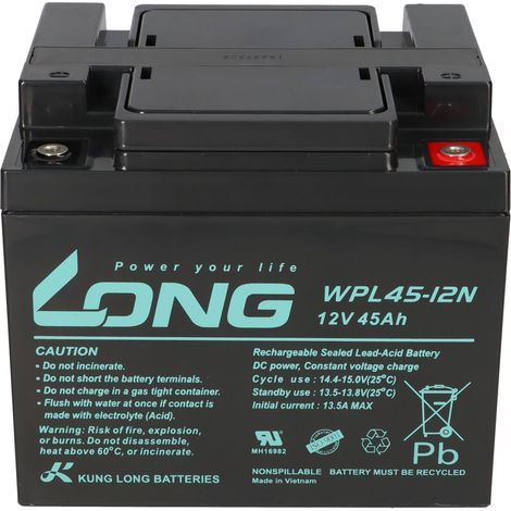 Kung Long WPL45-12N 12V 45Ah AGM Bleiakku M6 Longlife (1/5)