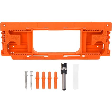 Kit d'installation de gabarit de routeur de gabarit de localisateur de charnière de porte pour charnières de 2-1/2 à 6 pouces d'épaisseur 1-3/8 (1/5)