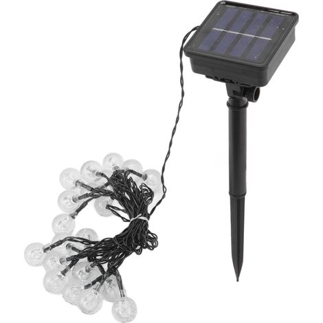 Guirlande lumineuse solaire à LED en forme de boule de cristal pour le camping, décoration d'ambiance pour jardin, ciel étoilé (1/5)