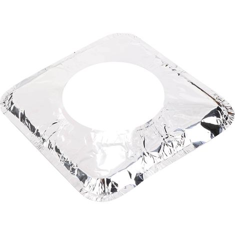 Papier aluminium, 10 unités, pour le nettoyage des plaques de cuisson à gaz haute température. Papier sulfurisé carré, résistant aux graisses. (1/5)