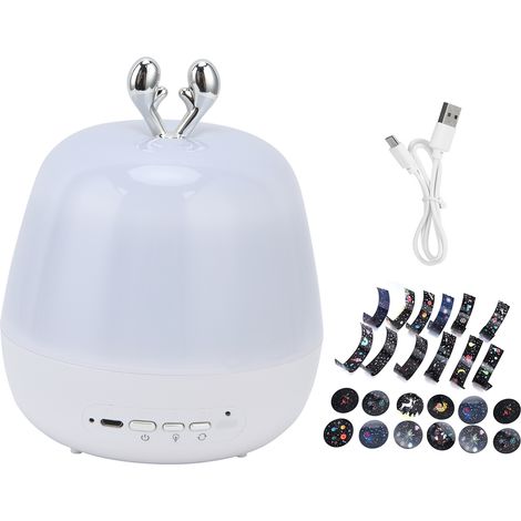 Lampe projecteur LED 3 couleurs rotatif 360° étoile avec film pour enfants fête à la maison (1/5)