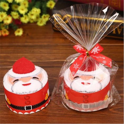 Toalla de mano navideña, 1 unidad. Decoración navideña única de Feliz Año Nuevo. Exquisita toalla con diseño de árbol de Navidad, muñeco de nieve, Papá Noel y pastel. Ideal para la decoración navideña (1/5)
