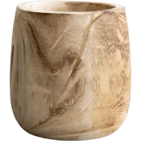 Cache-pot en Bois de Paulownia Brun Clair Pot de Fleurs Naturel Taille M H25 x L23 cm - PANGIVO (1/5)