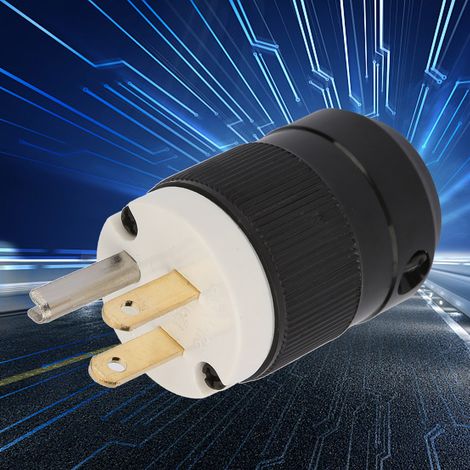 Prise secteur américaine 125 V, étanche, de qualité industrielle, prise secteur à 3 broches (15 A 125 V) (1/5)