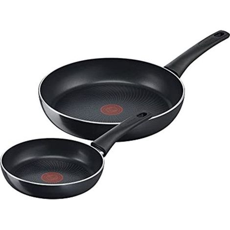 Lot de 2 poêles - TEFAL - Generous Cook - Revêtement titane antiadhésif - Indicateur de température - Compatible induction (1/5)