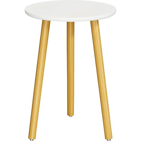 Support de Plantes en Bois Rond, pour Décoration d’Intérieur et de Balcon, Socle Décoratif Moderne pour Pots de Fleurs, Table d’Appoint Style Milieu du Siècle, Support Détachable Élégant (1/5)