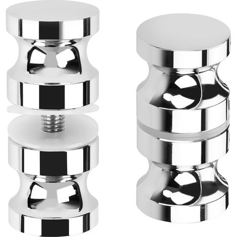 Poignée de Porte Salle de Bain, 2 Pièces Bouton de Porte de Douche en Verre, Poignee de Porte de Douche en Alliage D'aluminium pour Salle de Bain, Cuisine, Bureau, Hôtel, Maison (1/5)