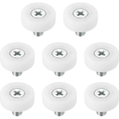 Lot de 8 26mm roulettes de tiroir en plastique POM pour meubles - Pièces de rechange (26mm) (1/5)