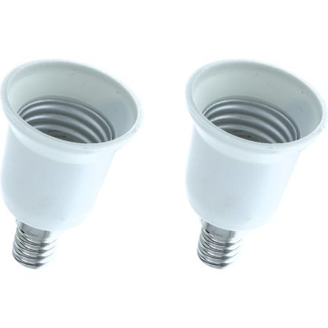 2 PZ Convertitore Adattatore Portalampada Per Lampada Attacco Da E14 A E27