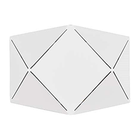 ZANDOR APPLIQUE LED 6,5W 700lm, 3000K METALLO BIANCO CON TAGLI LASER L. 18CM (1/4)