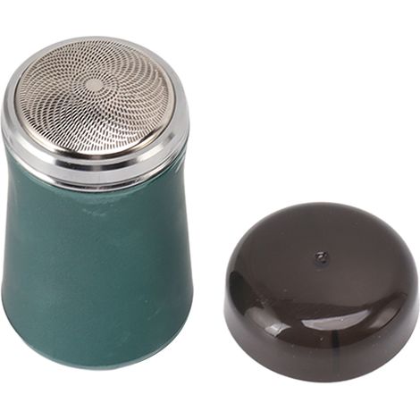 Mini tondeuse à barbe électrique portable et lavable, idéale comme cadeau de Noël ou du Nouvel An (verte). (1/5)