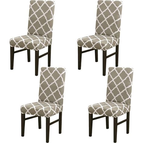 Stretchable polyester dining chair cover - Modern design - For weddings, banquets, parties, Christmas (1/5)