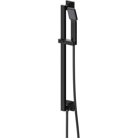 Signature Reflex Square Shower Slide Rail Kit with Single Function Handset - Matt Black
