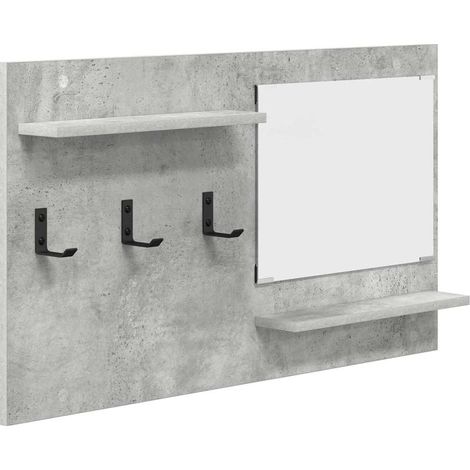 Maison Exclusive - Wandmontierter nachttisch mit Regal Beton Grau