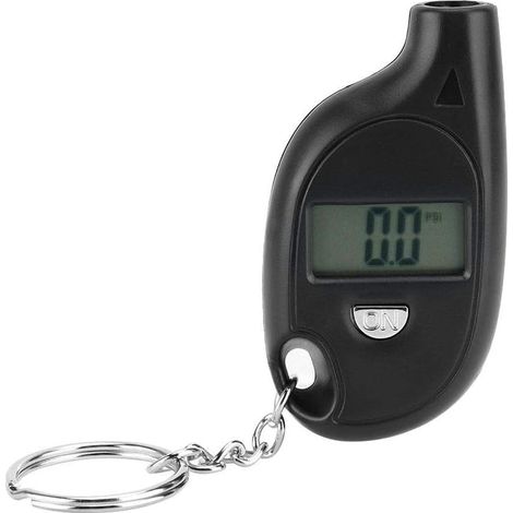 noir Manometre Pression Pneu, Manometro numérique Court, Contrôleur de Pression avec, Mini manomètre de pression des pneus, Porte clés manomètre (1/5)