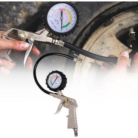 Pistolet Gonflage Manomètre - 1 pièce, Pistolet Gonflage Manomètre Pneu - Pour Voiture/Moto (1/4)