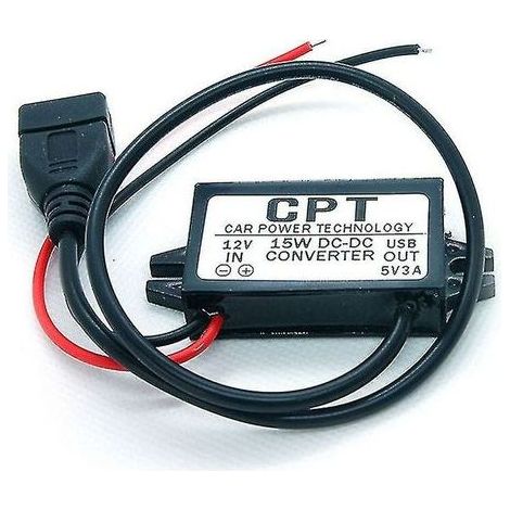 Module de convertisseur Dc-dc 12v à 5v, adaptateur d'alimentation de sortie USB 3a 15w Hfmqv (1/5)