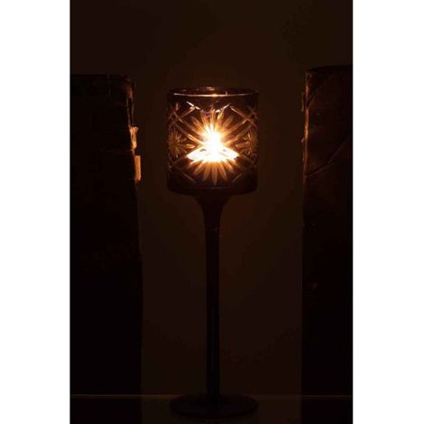 Photophore sur Pied Déco "Santorini" 25cm Bleu (1/3)