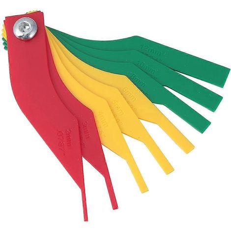 Stück T-Werkzeug Bremsbelagskala Bremstrommellehre Bremsbelagmessgerät Bremsbelaglehre Bremsscheibenlehre-13X2.5cm (1/3)