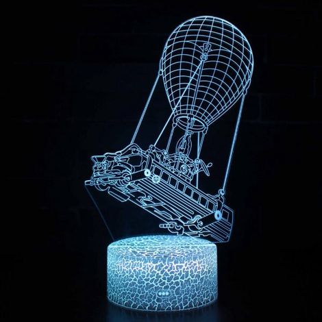 Lampe 3D Fortnite pour Enfant, Veilleuse Tactile LED avec Télécommande, Décoration Chambre, Cadeau Original, Illusion Optique, Multicolore, 7 Couleurs, Maison Gadget ZB-8 (1/4)