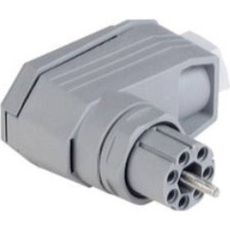 Hirschmann 931 553-106-1 Connettore di alimentazione N Presa angolata Tot poli: 6 + PE 5 A Grigio 1 pz. (1/2)
