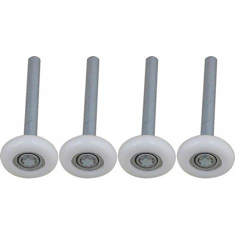 Lot de 4 roulettes de porte de garage en nylon – Roulement à billes scellé – Dimensions 11,5 x 4,5 cm – Réduit le bruit jusqu'à -45 °C (1/5)
