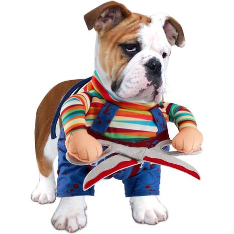 Ropa para gatos, Con tijeras, Ropa de Halloween para perros, Transpirable y suave, Disfraces de Navidad, Navidad y eventos especiales, Talla S (1/5)
