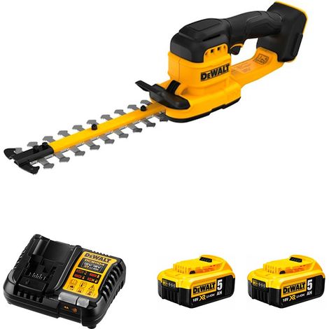 Heckenschere DeWALT DCMHT520P2-SK (2 x 5,0 Ah + DCB1104)