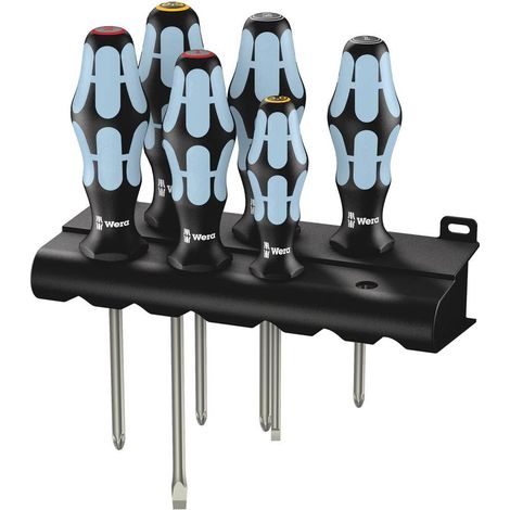 3334/3350/3355/6 05032063001 Jeu de tournevis acier inoxydable avec Rack 6 pièces