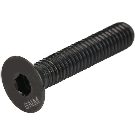 Vis de fixation de capuchon de potence RISK M6x30mm en alliage de titane pour la réparation de vélos, noire (1/5)
