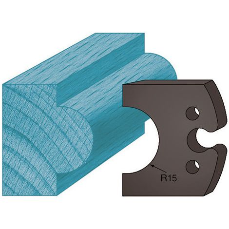 Diamwood Jeu de 2 contre-fers profilés Ht. 48 x 5,3 mm mouton A227 pour porte-outils de toupie - 2 pièces - Dimensions : 48 mm hauteur, 5,3 mm épaisseur - Acier haute qualité - Utilisation pro. (1/2)