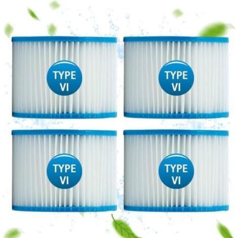 Filtre Spa pour bestway 58323, Cartouche pour filtration de l'eau Taille 6 pour Lay-Z-Spa, pour Monaco, pour Miami, pour Vegas (Lot de 4)
