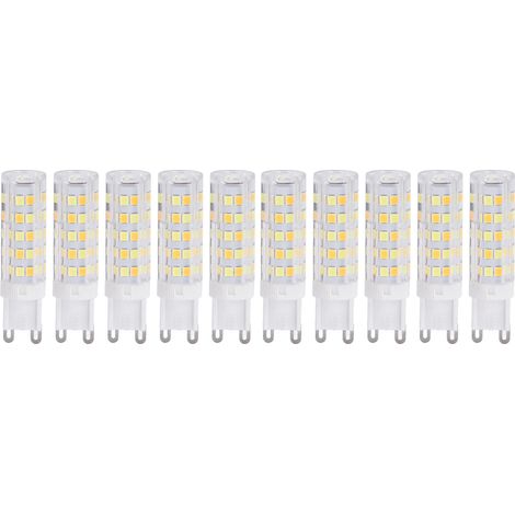 10 Stück G9 220V LED-Lampe, dimmbare Keramik-LED-Birne, Ersatz für Halogenlampen für Kronleuchter, G9 7W 64LED (1/5)