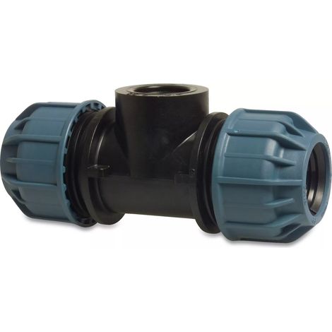 raccordo a T di transizione a 90° PP 32mmx1inx32 mm morsetto x GW x morsetto