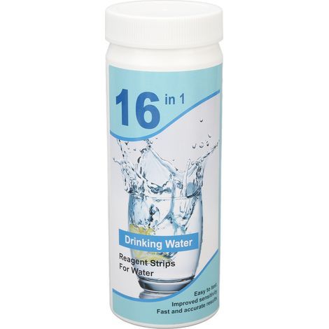 100 Tests d'Eau Multifonctions 16 en 1 pour Bassin, Spa et Eau du Robinet - Analyse Qualité Eau Rapide (1/5)