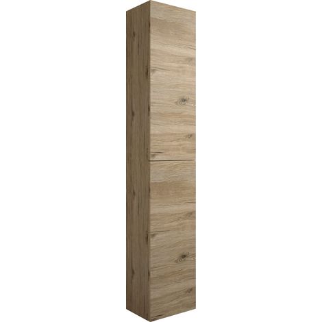 MaMa Store Colonna Reversibile Sospesa 2 Ante, L. 30 X P. 22 X H. 160 Cm, Legno ingegnerizzato, Quercia Naturale (1/4)