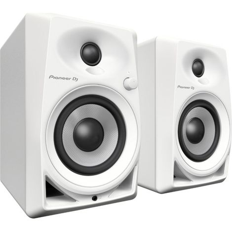 Paire d'enceintes de monitoring Pioneer DJ DM-40D-W - Bass Reflex - 2x19W - Mode DJ ou Production - Blanc (1/4)