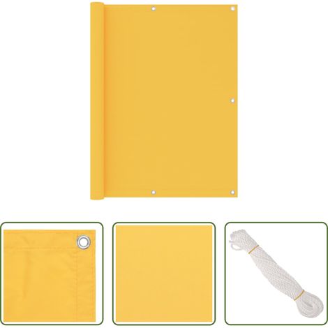 vidaXL Balkon -  Balkon-Sichtschutz Gelb 120x500 cm Oxford-Gewebe