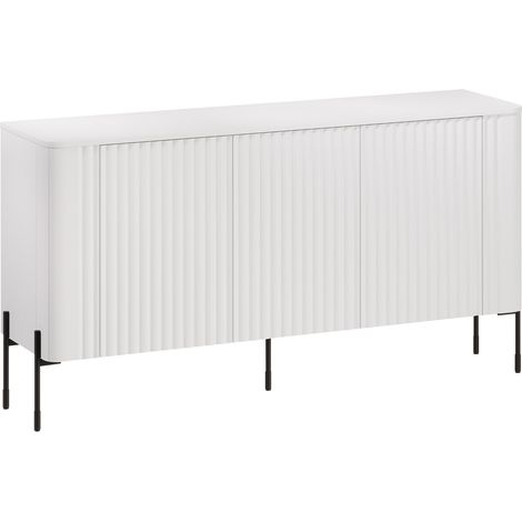 Aparador Nobilitas, Blanco, 80x150cm, Número de puertas: 040cm, Aglomerado laminado, MDF (1/5)