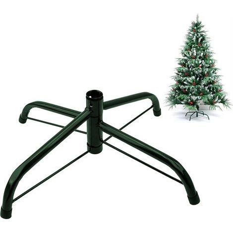 Pieds de Sapin Noël en Fer Pliant Support d'arbre Base avec Vis pour Décoration Fête Poteau Métal Artificiel(35 cm,Ø1,9 cm) (1/4)